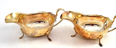 Lot 307 - A pair of silver sauce boats