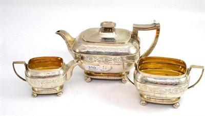 Lot 310 - A Georgian silver tea service, London 1810, Rebecca Emes and Edward Barnard I