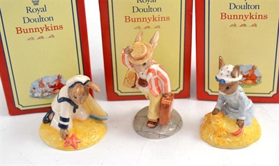 Lot 316 - Three Royal Doulton Bunnykins models, boxed