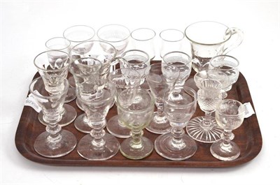 Lot 328 - Twenty assorted 18th century and later liqueur glasses