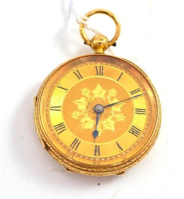 Lot 351 - An 18ct gold lady's watch, cased