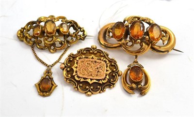 Lot 355 - Three Victorian brooches