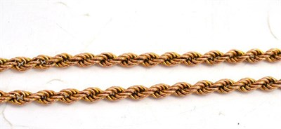 Lot 356 - A 9ct gold rope twist necklace