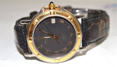 Lot 365 - A bi-metal automatic calendar centre seconds wristwatch, signed Raymond Weil, model: Parsifal,...