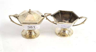 Lot 381 - Silver salt and matching mustard