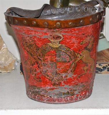 Lot 418 - A Georgian leather fire bucket