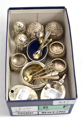 Lot 447 - Silver and white metal condiments