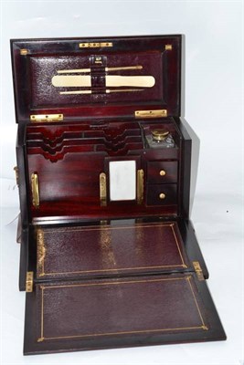 Lot 474 - A late Victorian rosewood and marquetry correspondence cabinet with fall front, 33cm wide