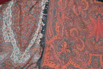 Lot 478 - Kashmiri wool shawl and Paisley wool shawl (2)