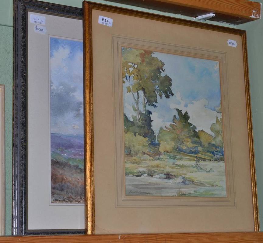 Lot 614 - Scottish watercolour by David M Ramsey and another watercolour by Moira P Wood depicting...