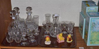 Lot 120 - Eleven assorted Royal Doulton Winnie the Pooh collection figures and a quantity of cut glass...