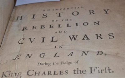 Lot 125 - One volume of History of the Rebellion and Civil Wars, 1738, rebound