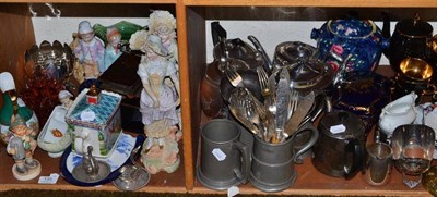 Lot 135 - Quantity of ceramics, tea and coffee services, plated and metal wares and decorative items