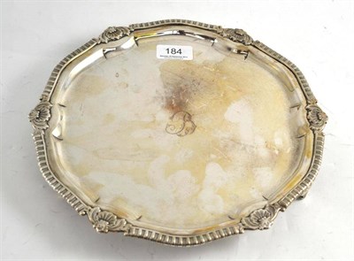 Lot 184 - A George III silver salver, maker's mark GF, Edinburgh 1812