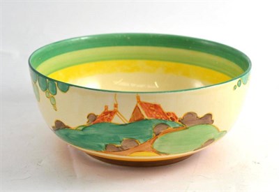 Lot 186 - A Clarice Cliff Secrets pattern bowl, printed Newport pottery mark, 21cm diameter (hairline...