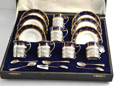 Lot 189 - An Aynsley coffee set, cased