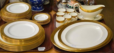 Lot 205 - Wedgwood Ascot Gold part dinner service (six place settings)