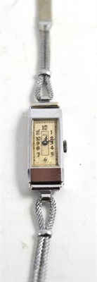 Lot 251 - A lady's Art Deco steel wristwatch, signed Rolex Marconi