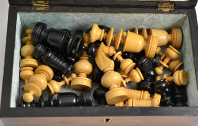 Lot 265 - A chess set in mahogany box