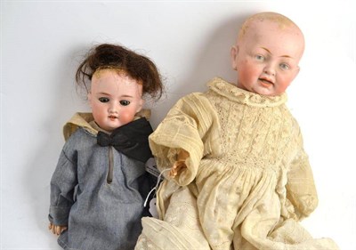 Lot 298 - Gebruder Heubach character baby doll, impressed '10', with painted face, open mouth, on composition