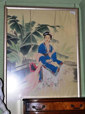 Lot 314 - A Chinese framed watercolour on silk