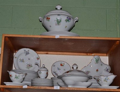 Lot 335 - Dresden porcelain forty-four piece dinner service