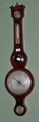 Lot 356 - A Georgian mahogany wheel barometer by P Nicho, Liverpool (a.f.)