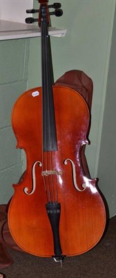 Lot 357 - A Boosey & Hawkes 'Excelsior' cello with bow and Scott case