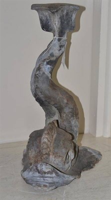 Lot 359 - A lead garden figure modelled as a dolphin