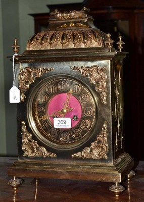 Lot 369 - A brass striking 18th century style table clock