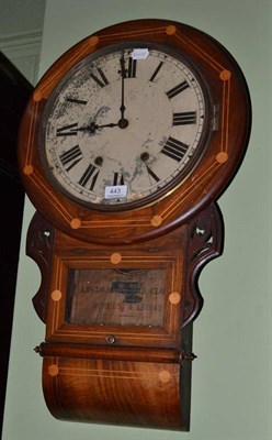 Lot 443 - A Victorian drop dial wall clock