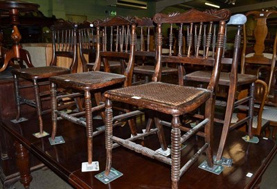 Lot 455 - A set of six Regency bergere seated chairs