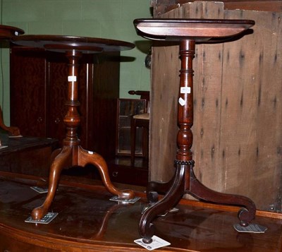 Lot 462 - Two mahogany tripod tables