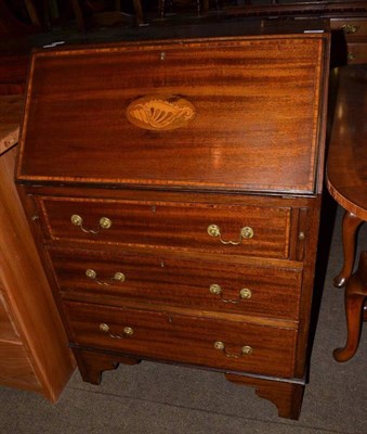 Lot 465 - Edwardian inlaid mahogany bureau