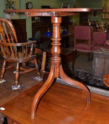 Lot 474 - A 19th century mahogany tripod table with tilt top