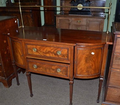 Lot 484 - A 19th century mahogany bow fronted sideboard on square tapering legs