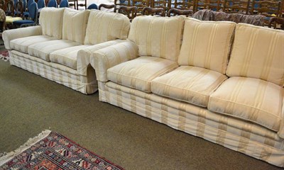 Lot 505 - Two cream upholstered settees