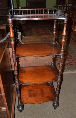 Lot 513 - A Victorian mahogany four tier what not - Ex-Sharrow Hall, Ripon