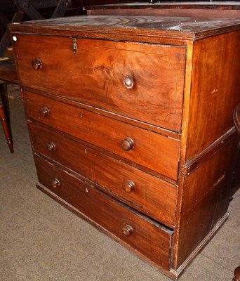 Lot 527 - A 19th century mahogany secretaire chest