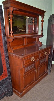 Lot 535 - A late Victorian mahogany sideboard with mirror back