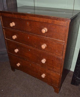 Lot 538 - 19th century oak four height chest