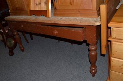 Lot 642 - Farmhouse pine plank top table