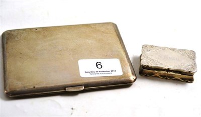 Lot 6 - A small silver snuff box and cigarette case