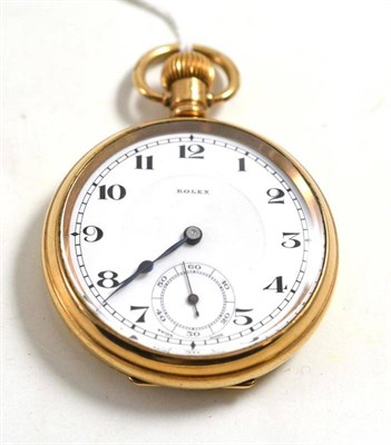 Lot 7 - A Rolex gold plated pocket watch