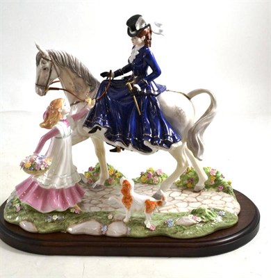 Lot 116 - A Coalport figure group 'A Flower for my Lady'