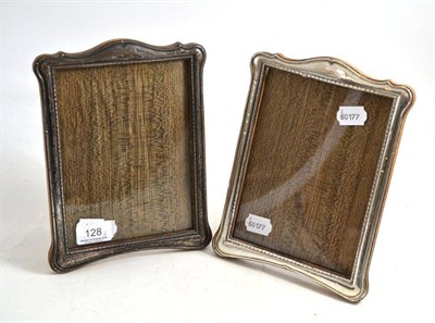 Lot 128 - Two silver photo frames