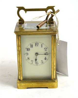 Lot 135 - Brass carriage clock
