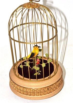 Lot 136 - Modern musical bird in cage