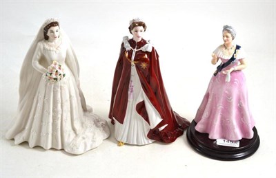 Lot 145 - Two Royal Worcester figures 'In Celebration of the Queen's 80th Birthday 2006' and 'Her Majesty...