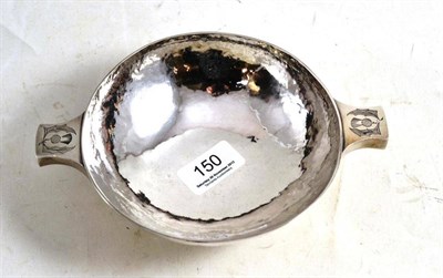 Lot 150 - A Scottish white metal quaich